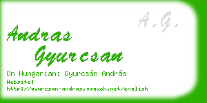 andras gyurcsan business card